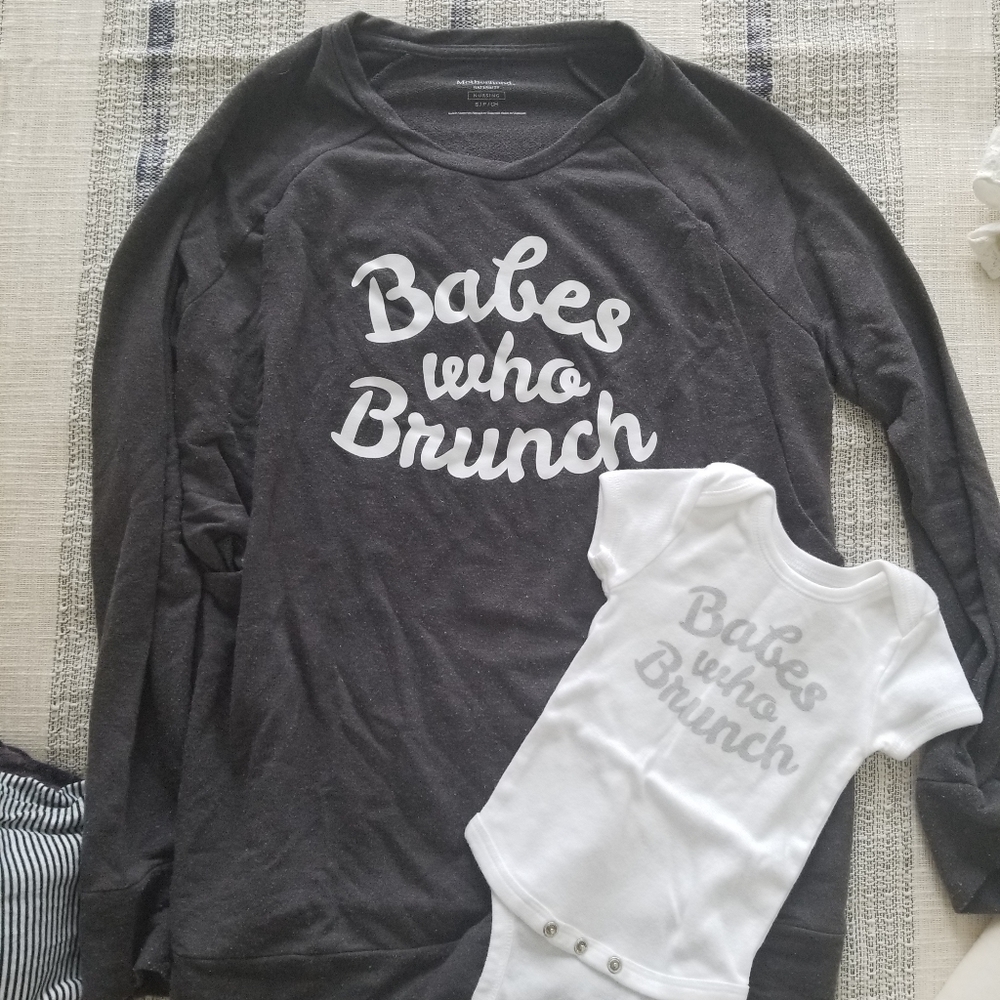 Mommy and me matching set sweatshirt onesie 3-6 mo